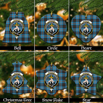 Garden (Gardyne) Tartan Christmas Ceramic Ornaments with Family Crest Ceramic - Tartan Vibes Clothing