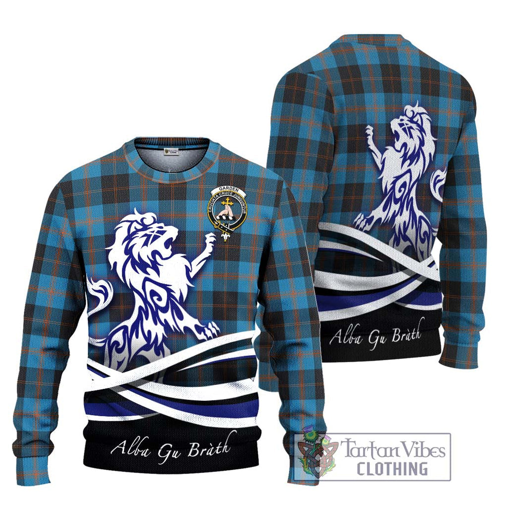 Garden (Gardyne) Tartan Ugly Sweater with Alba Gu Brath Regal Lion Emblem Unisex - Tartan Vibes Clothing