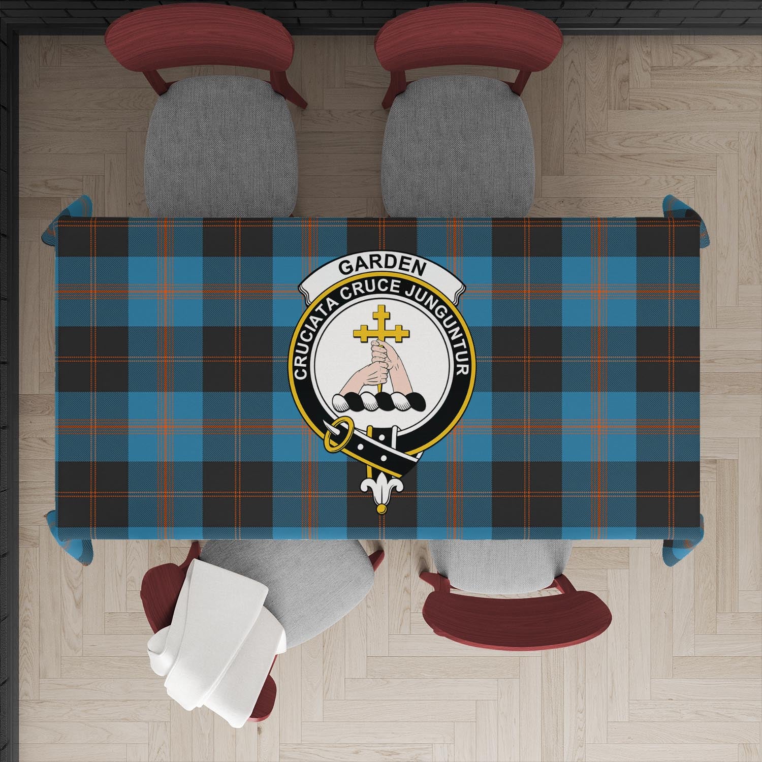 Garden (Gardyne) Tartan Tablecloth with Family Crest XL 57.1"x70.9"(145x180cm) - Tartan Vibes Clothing