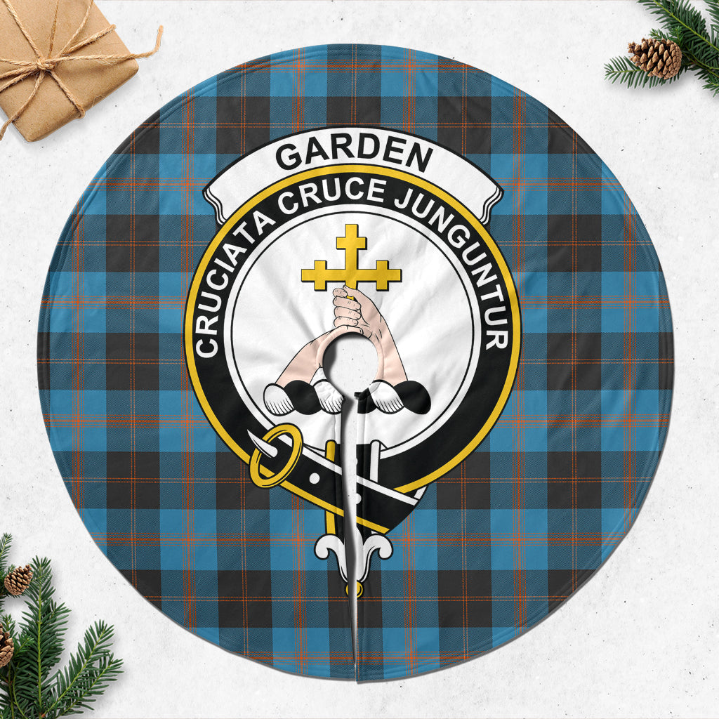 Garden (Gardyne) Tartan Christmas Tree Skirt with Family Crest 47*47 inch - Tartan Vibes Clothing