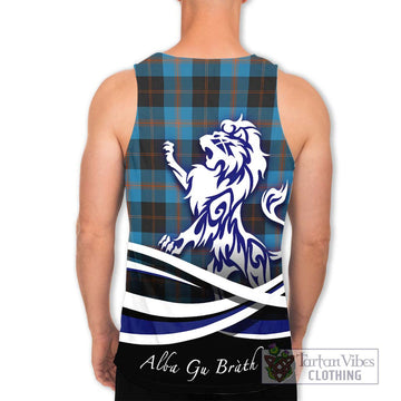 Garden (Gardyne) Tartan Men's Tank Top with Alba Gu Brath Regal Lion Emblem - Tartan Vibes Clothing