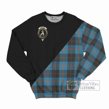 Garden (Gardyne) Tartan Sweatshirt with Family Crest and Military Logo Style - Tartan Vibes Clothing