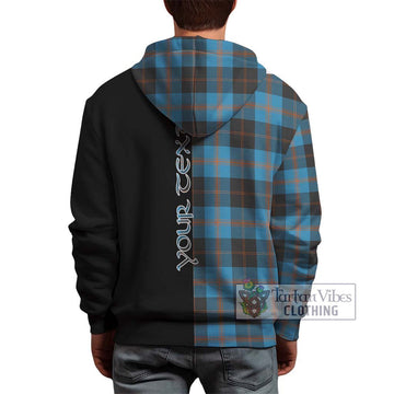 Garden (Gardyne) Tartan Hoodie with Family Crest and Half Of Me Style - Tartan Vibes Clothing