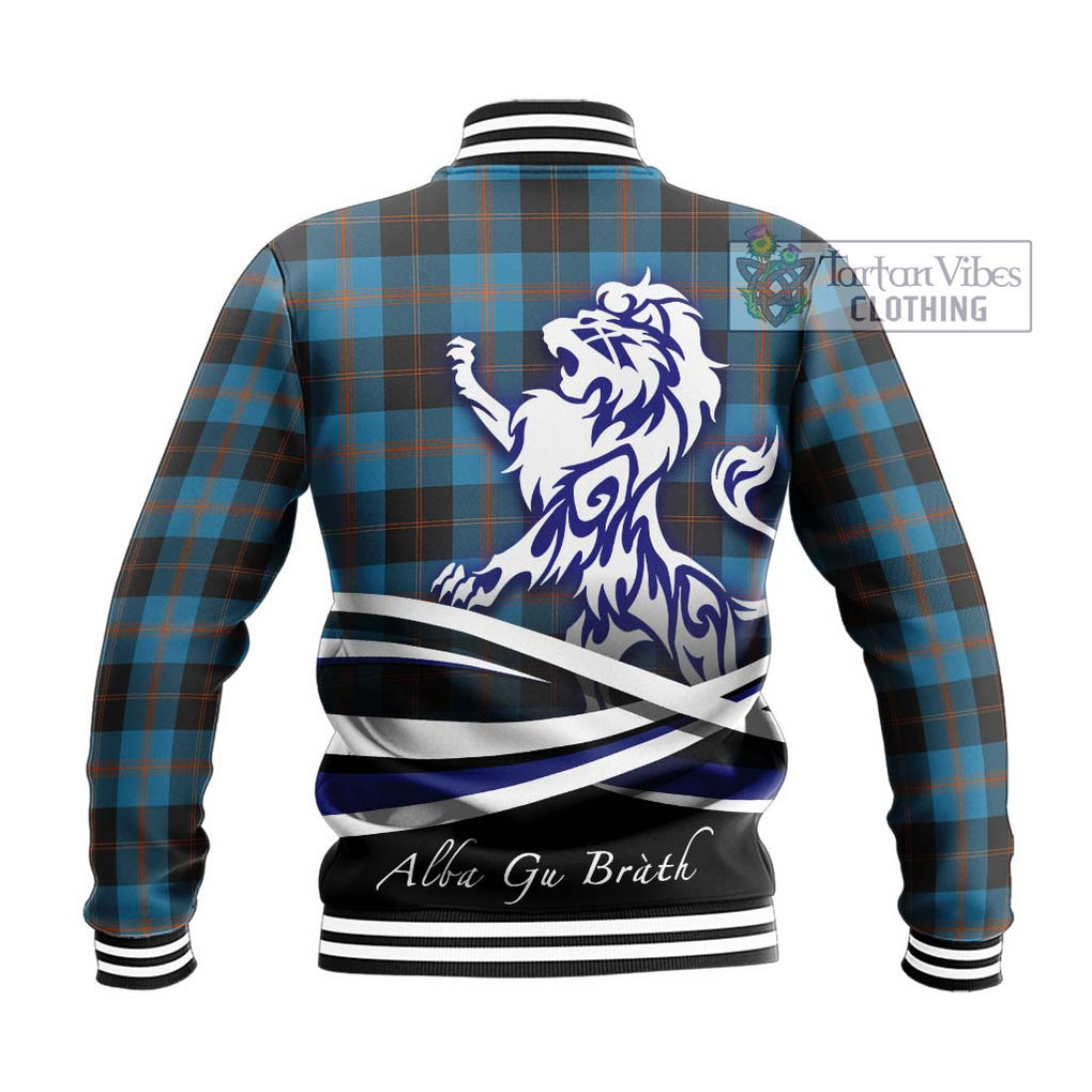 Garden (Gardyne) Tartan Baseball Jacket with Alba Gu Brath Regal Lion Emblem - Tartan Vibes Clothing