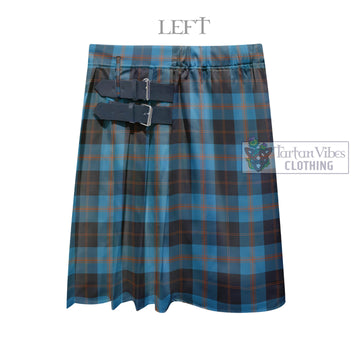Garden Tartan Men's Pleated Skirt - Fashion Casual Retro Scottish Kilt Style