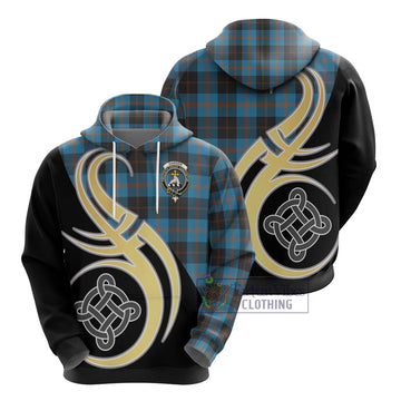 Garden (Gardyne) Tartan Hoodie with Family Crest and Celtic Symbol Style - Tartan Vibes Clothing