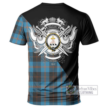 Garden (Gardyne) Tartan T-Shirt with Family Crest and Military Logo Style - Tartan Vibes Clothing