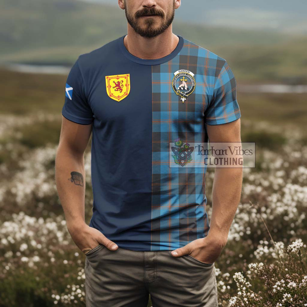 Garden (Gardyne) Tartan T-Shirt Alba with Scottish Lion Royal Arm Half Style - Tartan Vibes Clothing