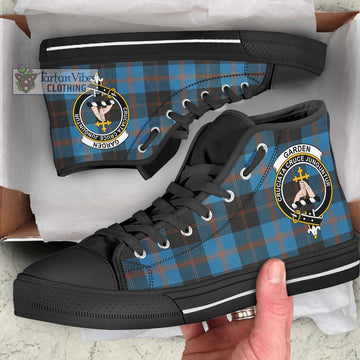 Garden (Gardyne) Tartan High Top Shoes with Family Crest - Tartan Vibes Clothing