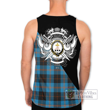 Garden (Gardyne) Tartan Men's Tank Top with Family Crest and Military Logo Style - Tartan Vibes Clothing