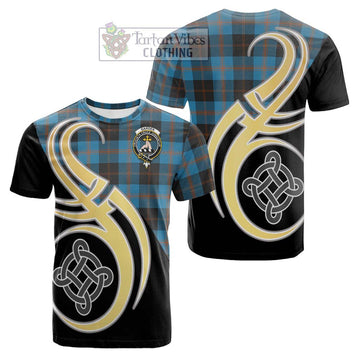 Garden (Gardyne) Tartan Cotton T-shirt with Family Crest and Celtic Symbol Style Kid's Shirt - Tartan Vibes Clothing