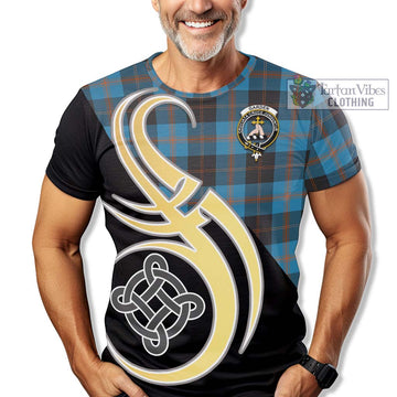 Garden (Gardyne) Tartan T-Shirt with Family Crest and Celtic Symbol Style - Tartan Vibes Clothing