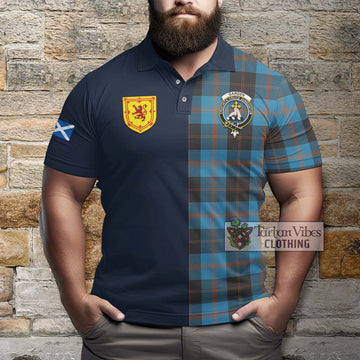 Garden (Gardyne) Tartan Polo Shirt Alba with Scottish Lion Royal Arm Half Style - Tartan Vibes Clothing