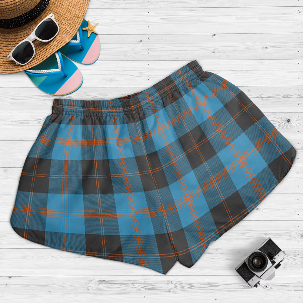 Garden (Gardyne) Tartan Womens Shorts with Family Crest - Tartan Vibes Clothing