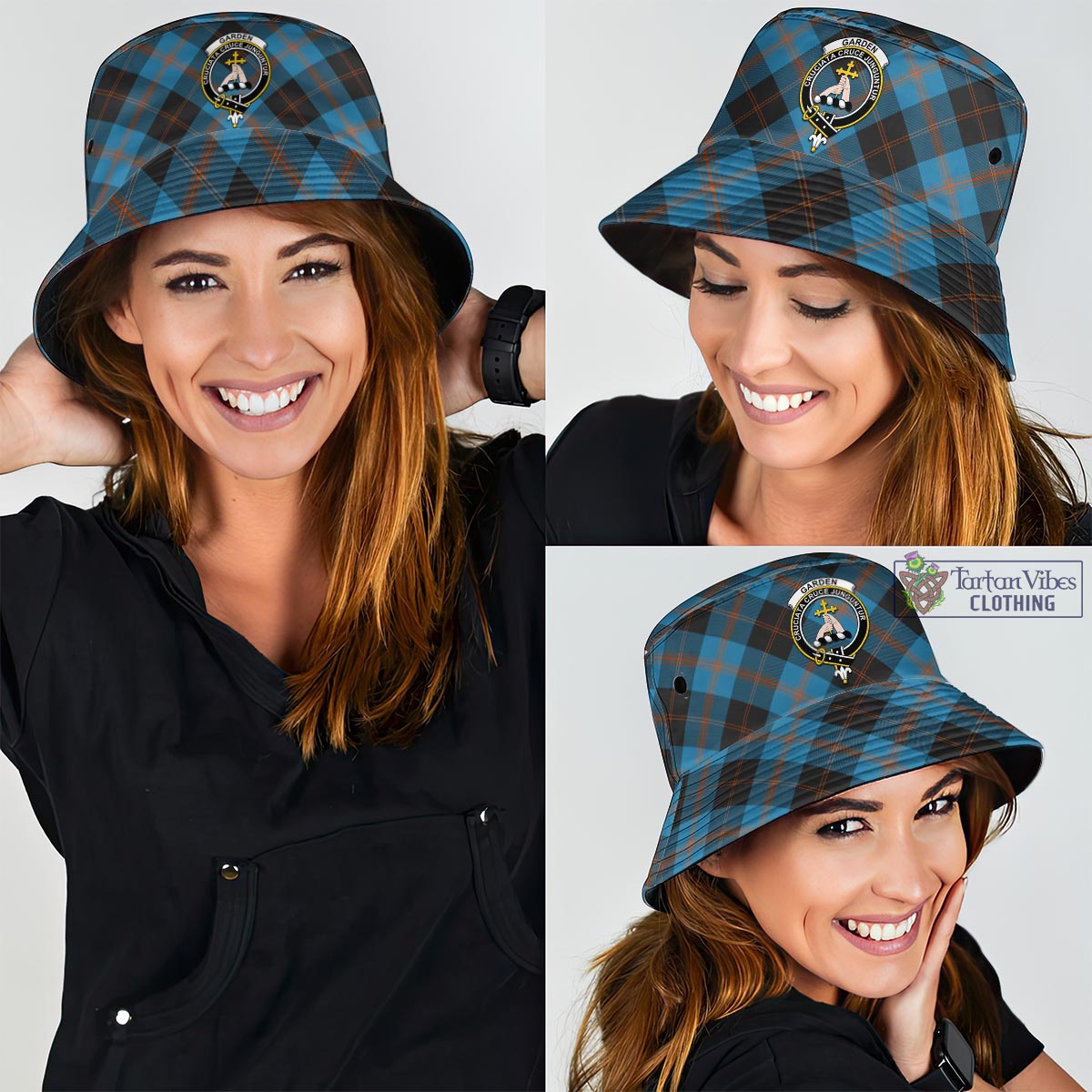 Garden (Gardyne) Tartan Bucket Hat with Family Crest - Tartan Vibes Clothing