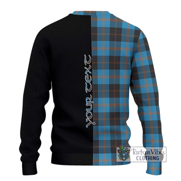 Garden (Gardyne) Tartan Ugly Sweater with Family Crest and Half Of Me Style - Tartan Vibes Clothing