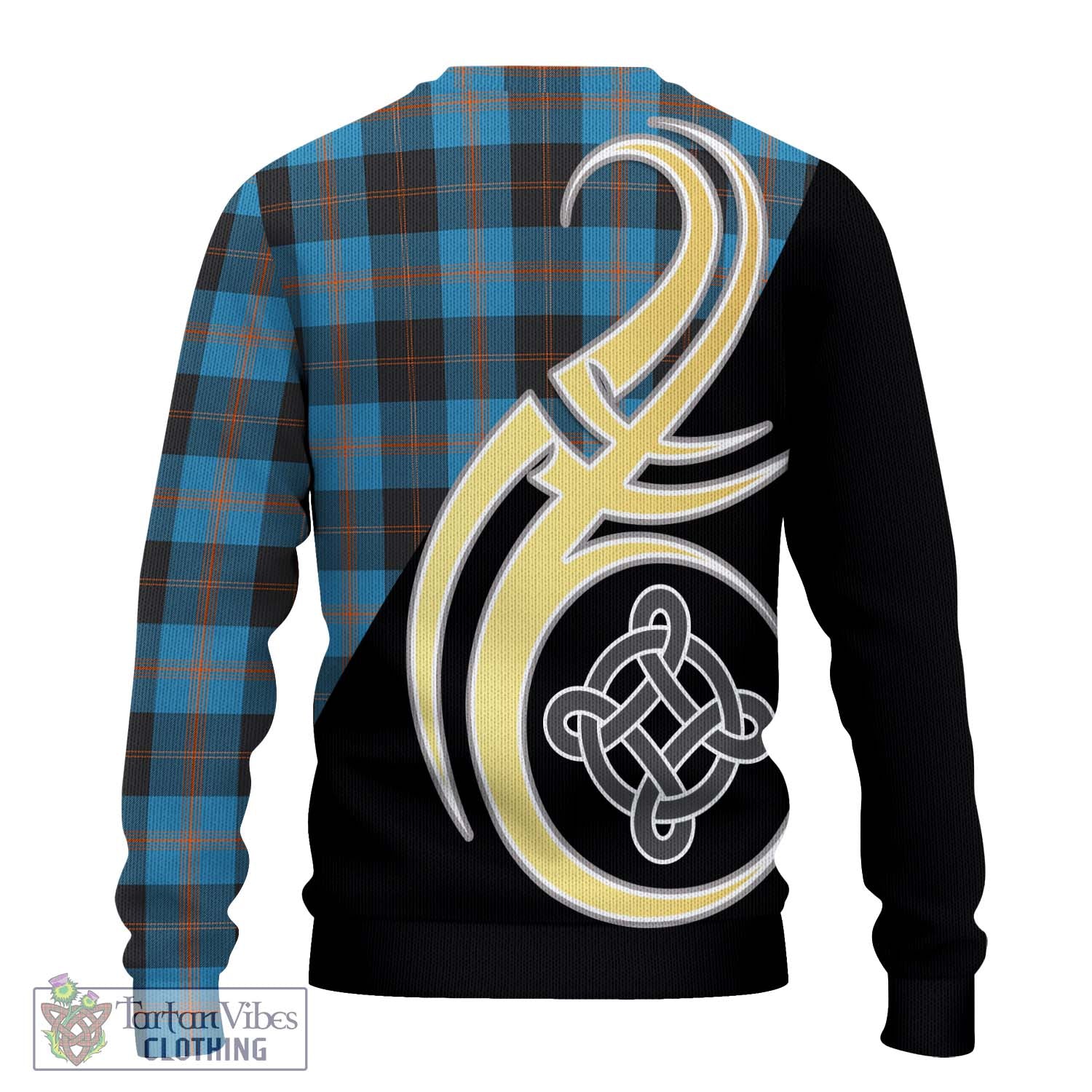 Garden (Gardyne) Tartan Ugly Sweater with Family Crest and Celtic Symbol Style - Tartan Vibes Clothing