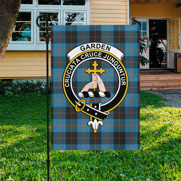 Garden Tartan Flag with Family Crest