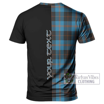 Garden (Gardyne) Tartan T-Shirt with Family Crest and Half Of Me Style - Tartan Vibes Clothing
