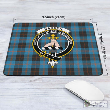 Garden Tartan Mouse Pad with Family Crest