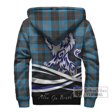 Garden (Gardyne) Tartan Sherpa Hoodie with Alba Gu Brath Regal Lion Emblem - Tartan Vibes Clothing