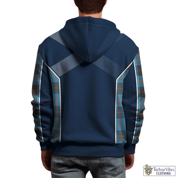 Garden Tartan Hoodie with Family Crest and Scottish Thistle Vibes Sport Style