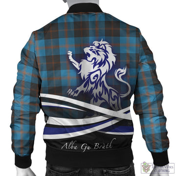 Garden (Gardyne) Tartan Bomber Jacket with Alba Gu Brath Regal Lion Emblem - Tartan Vibes Clothing