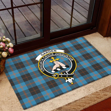 Garden (Gardyne) Tartan Rubber Doormat with Family Crest - Tartan Vibes Clothing