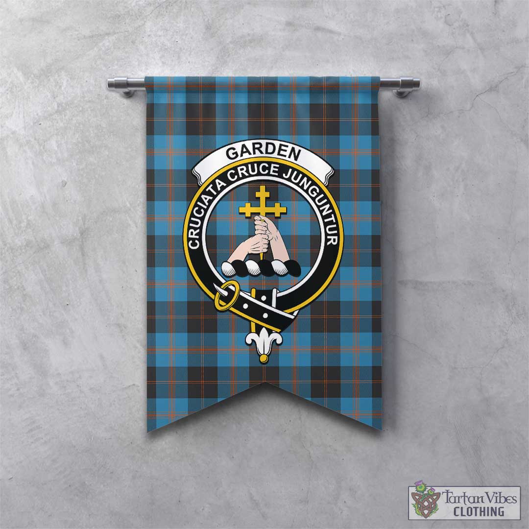 Tartan Vibes Clothing Garden Tartan Gonfalon, Tartan Banner with Family Crest