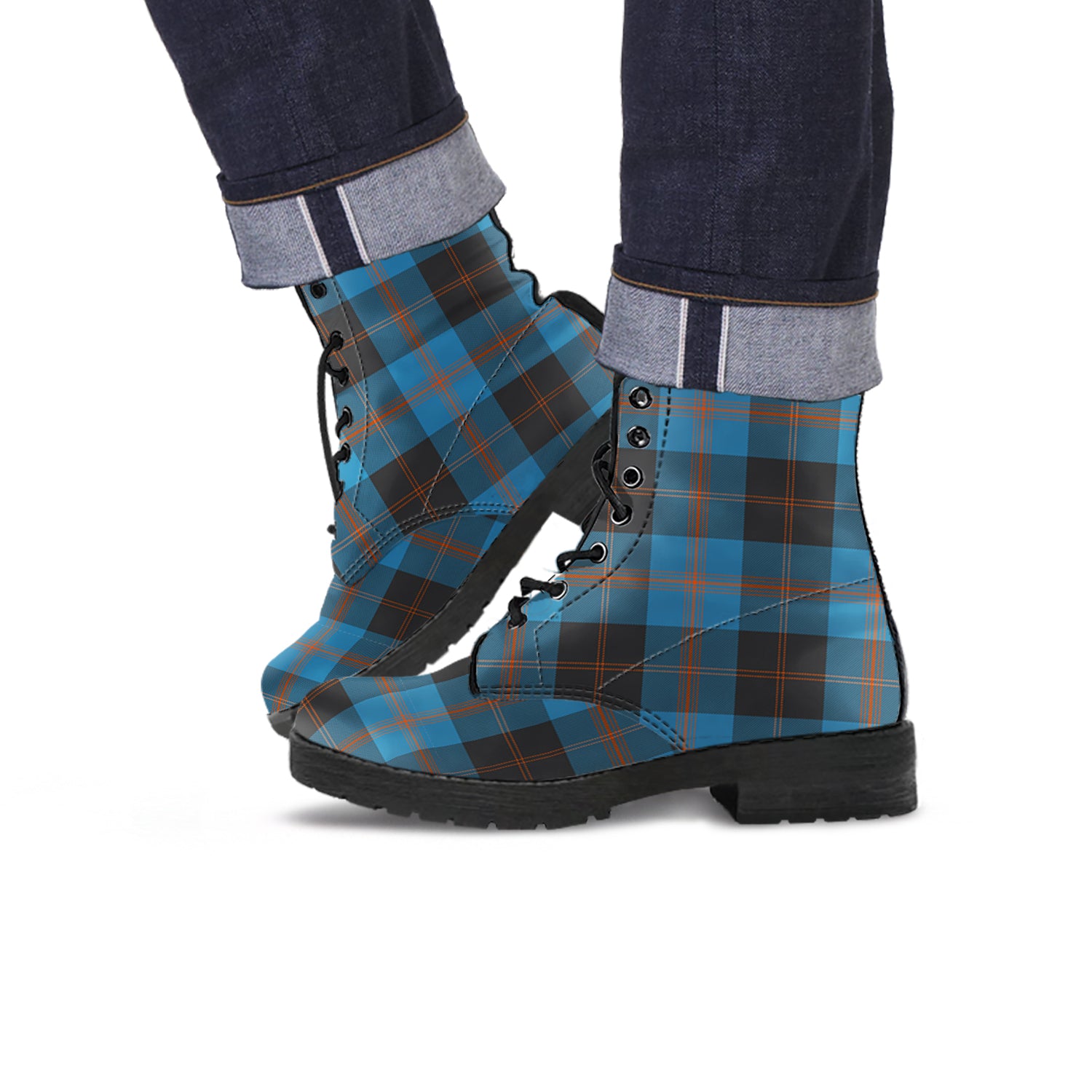 Garden (Gardyne) Tartan Leather Boots - Tartan Vibes Clothing