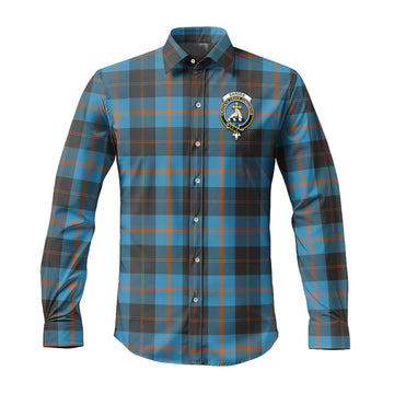 Garden (Gardyne) Tartan Long Sleeve Button Up Shirt with Family Crest Men's Shirt - Tartan Vibes Clothing