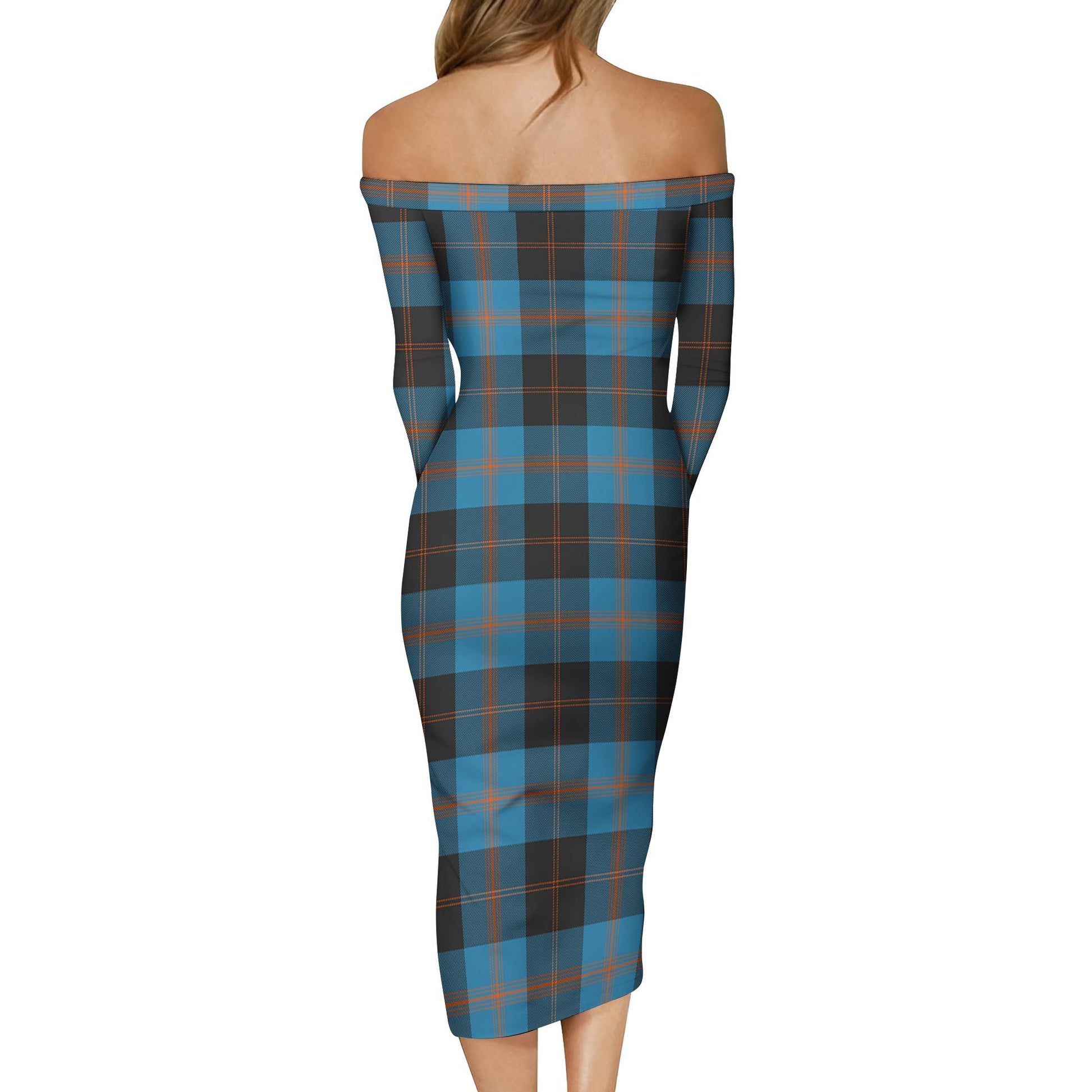Garden (Gardyne) Tartan Off Shoulder Lady Dress - Tartan Vibes Clothing
