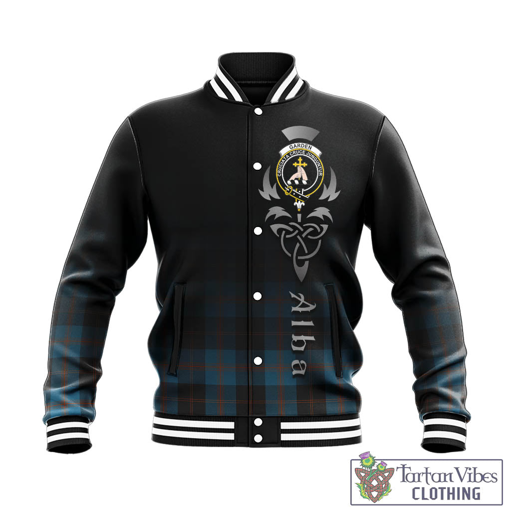 Garden (Gardyne) Tartan Baseball Jacket Featuring Alba Gu Brath Family Crest Celtic Inspired - Tartan Vibes Clothing
