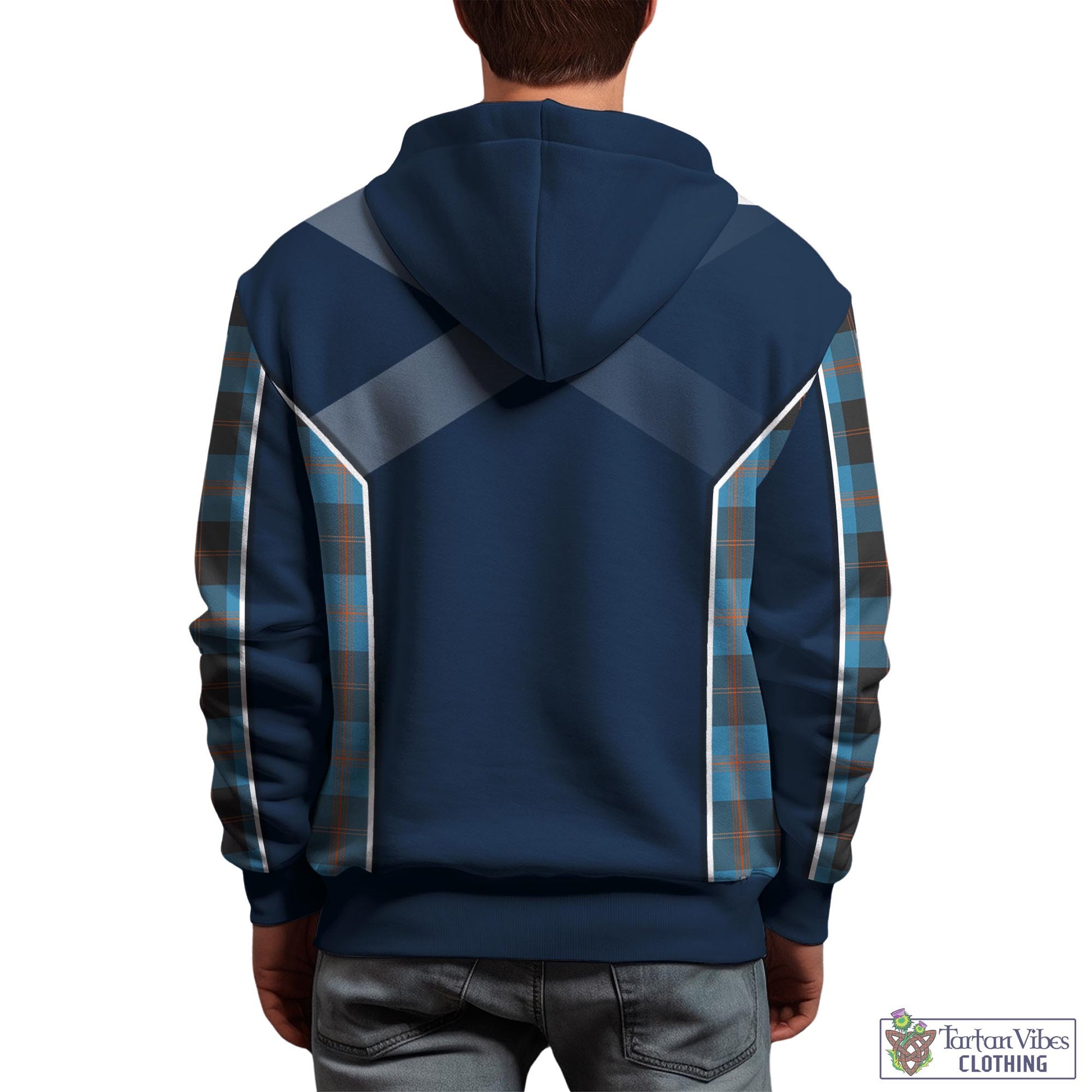 Tartan Vibes Clothing Garden Tartan Hoodie with Family Crest and Lion Rampant Vibes Sport Style