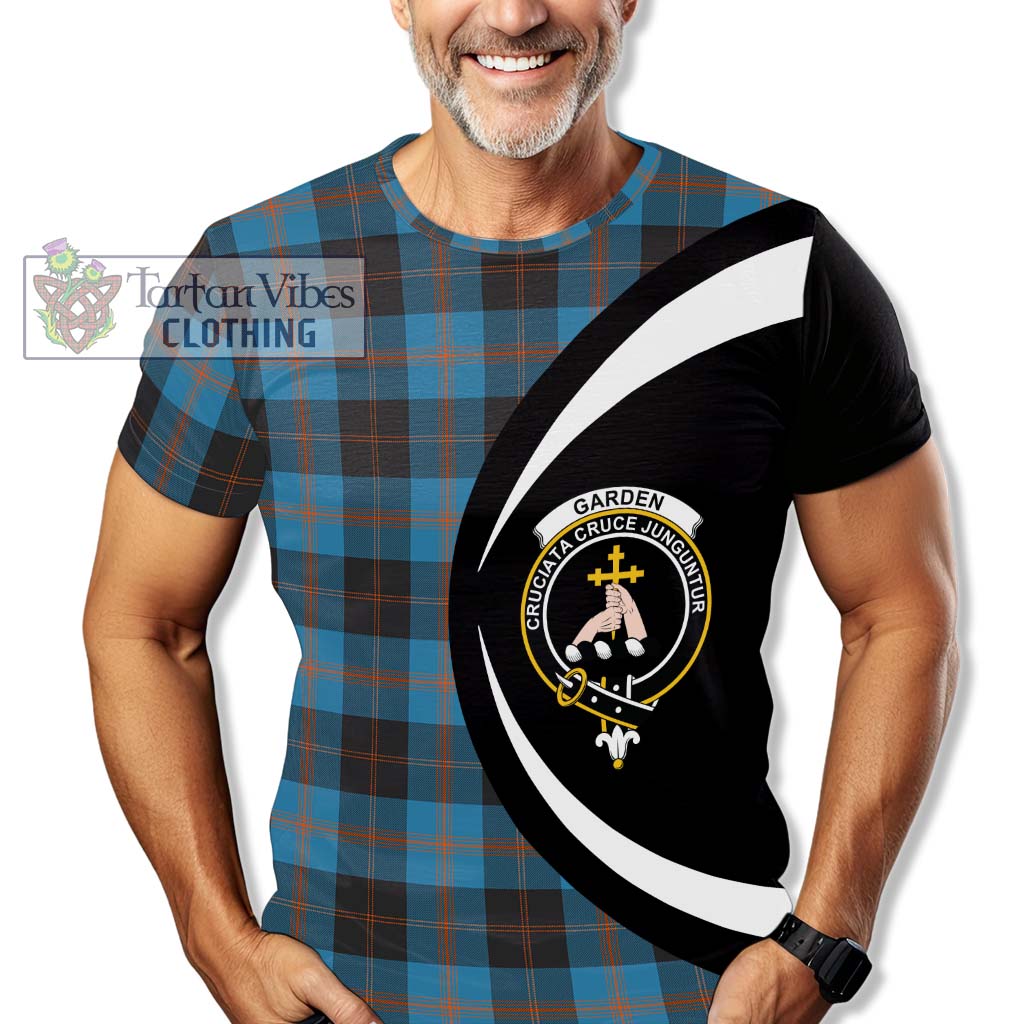Garden (Gardyne) Tartan T-Shirt with Family Crest Circle Style - Tartan Vibes Clothing