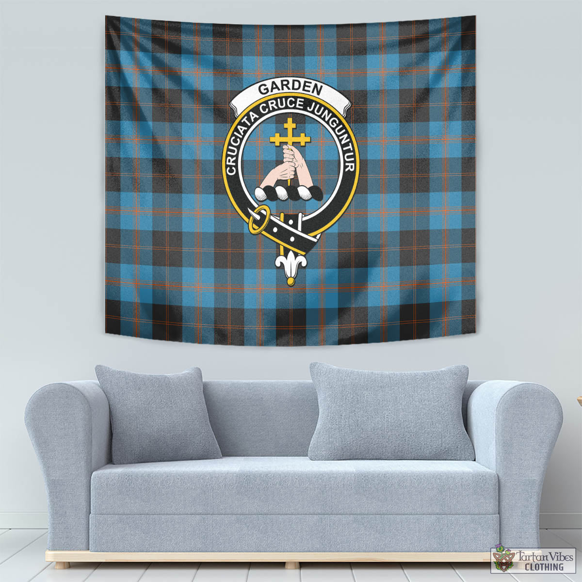 Garden (Gardyne) Tartan Tapestry Wall Hanging and Home Decor for Room with Family Crest - Tartan Vibes Clothing