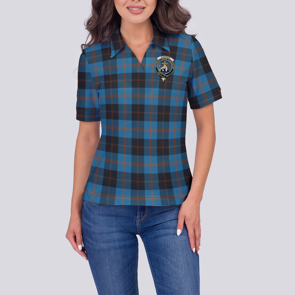 garden-tartan-polo-shirt-with-family-crest-for-women