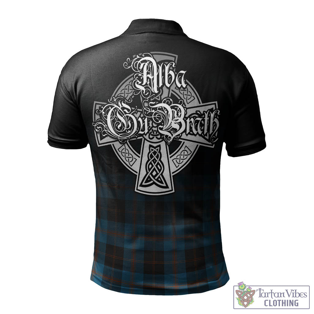 Tartan Vibes Clothing Garden Tartan Polo Shirt Featuring Alba Gu Brath Family Crest Celtic Inspired