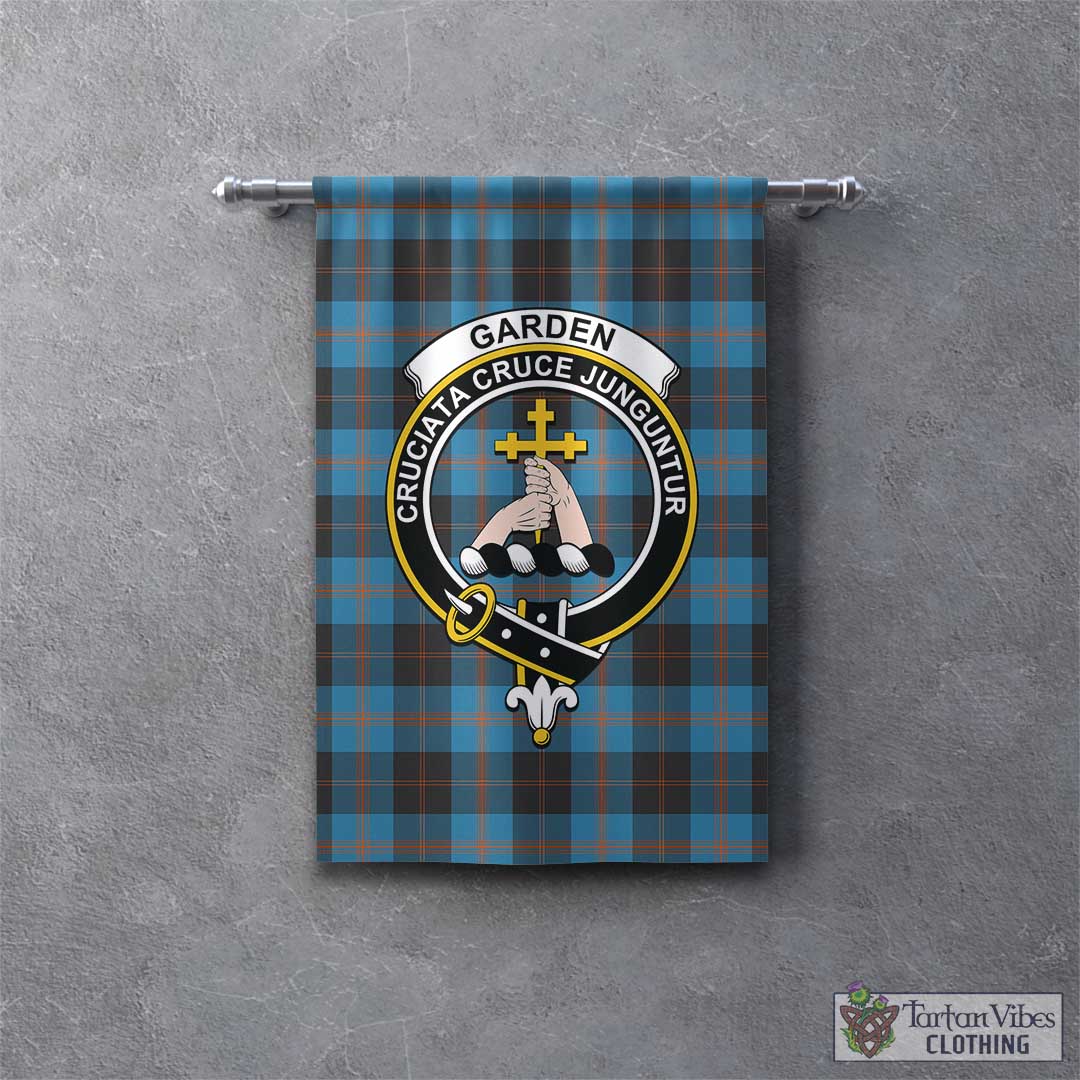 Tartan Vibes Clothing Garden Tartan Gonfalon, Tartan Banner with Family Crest