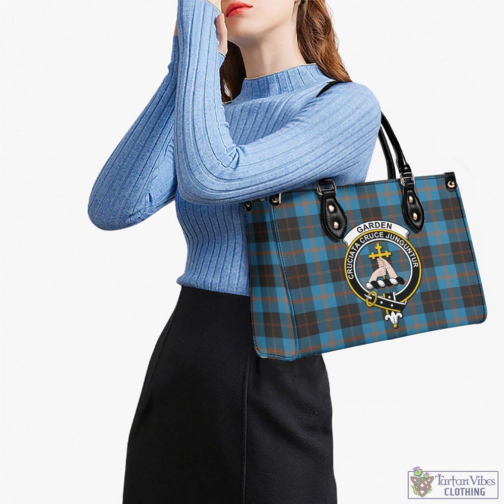 Garden (Gardyne) Tartan Luxury Leather Handbags with Family Crest - Tartan Vibes Clothing