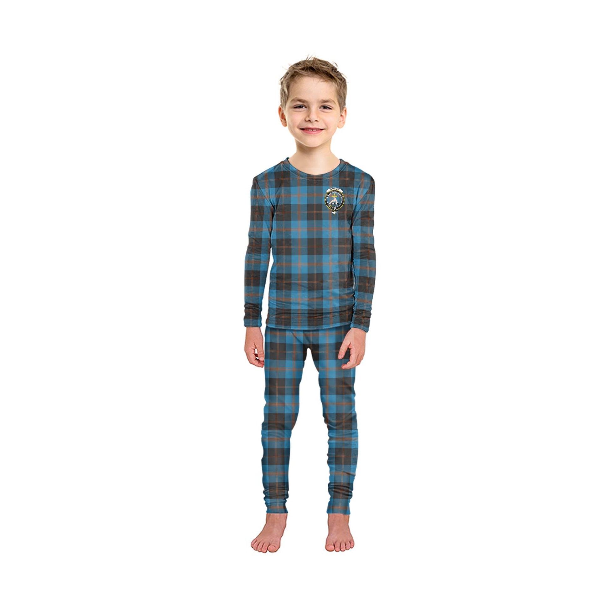 Garden (Gardyne) Tartan Pajamas Family Set with Family Crest - Tartan Vibes Clothing