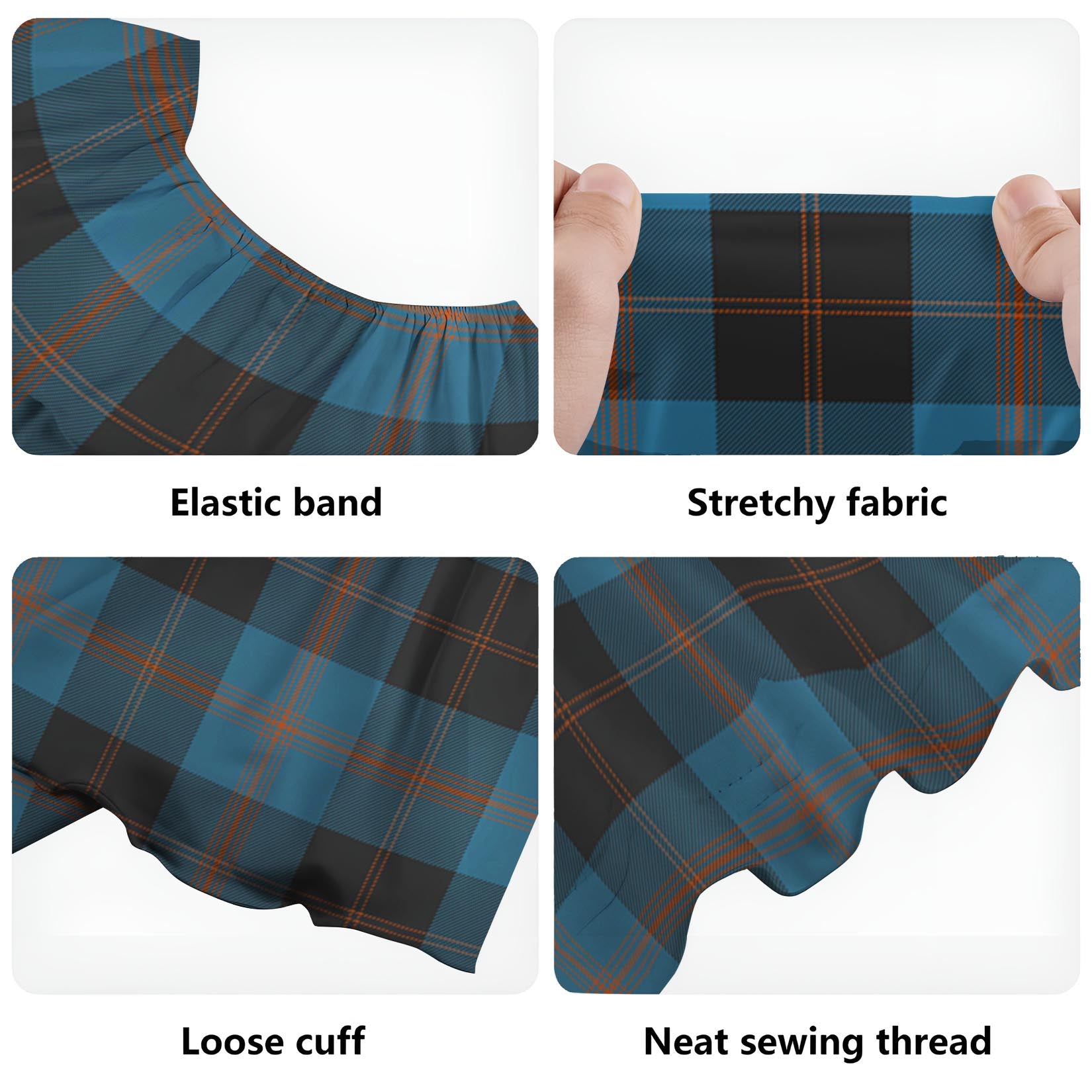 Garden (Gardyne) Tartan Off Shoulder Long Dress - Tartan Vibes Clothing