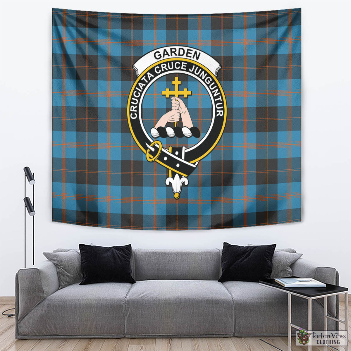 Garden (Gardyne) Tartan Tapestry Wall Hanging and Home Decor for Room with Family Crest - Tartan Vibes Clothing