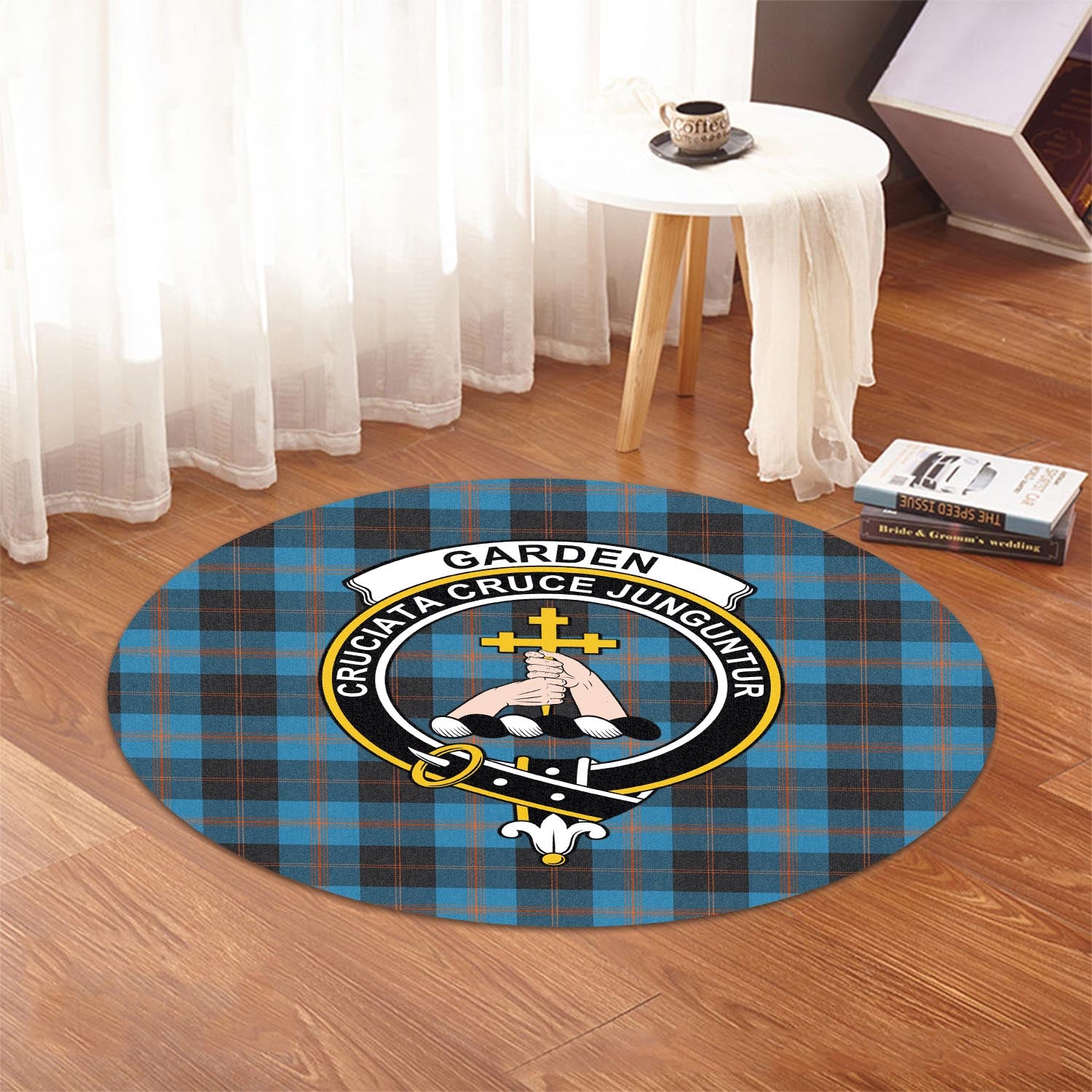 Wishart Dress Tartan Crest Round Rug