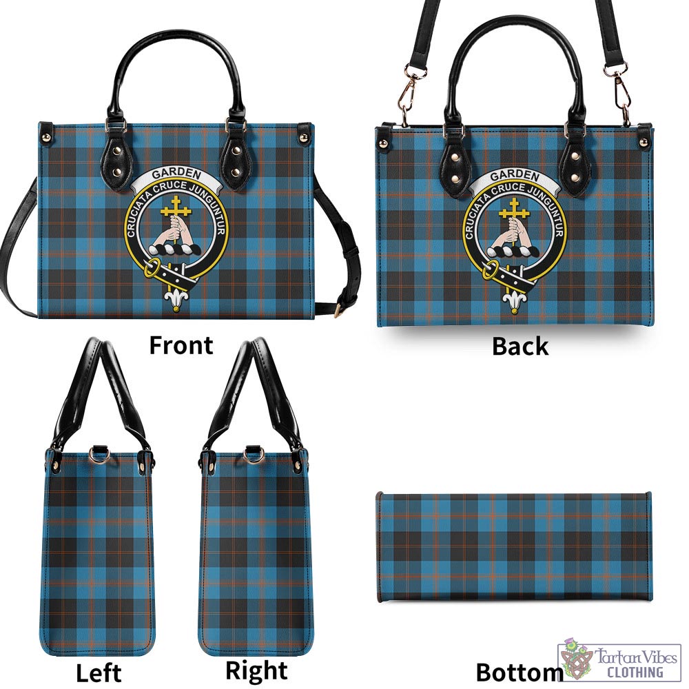 Garden (Gardyne) Tartan Luxury Leather Handbags with Family Crest - Tartan Vibes Clothing