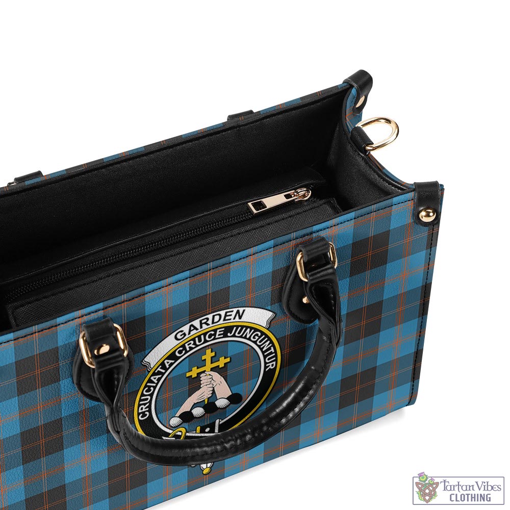 Garden (Gardyne) Tartan Luxury Leather Handbags with Family Crest - Tartan Vibes Clothing