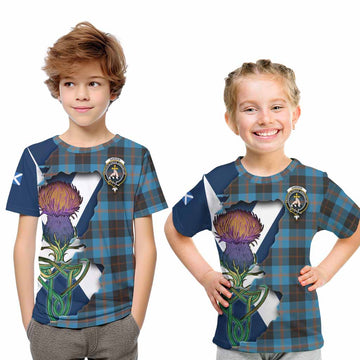 Tartan Vibes Clothing Garden (Gardyne) Tartan Family Crest Kid T-Shirt Scottish Thistle Celtic Inspired