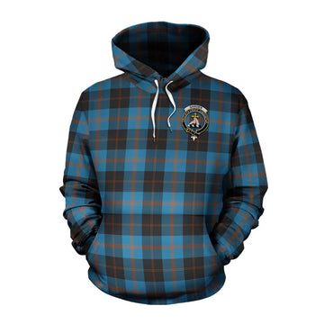 Garden (Gardyne) Tartan Cotton Hoodie with Family Crest Celtic Skull Style Pullover Hoodie XS - Tartan Vibes Clothing
