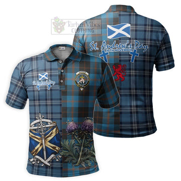 Garden (Gardyne) Tartan Polo Shirt Happy St. Andrew's Day Half Tartan Style Kid - Tartan Vibes Clothing