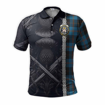 Garden (Gardyne) Tartan Polo Shirt with Family Crest Cross Sword Thistle Celtic Vibes Kid - Tartan Vibes Clothing